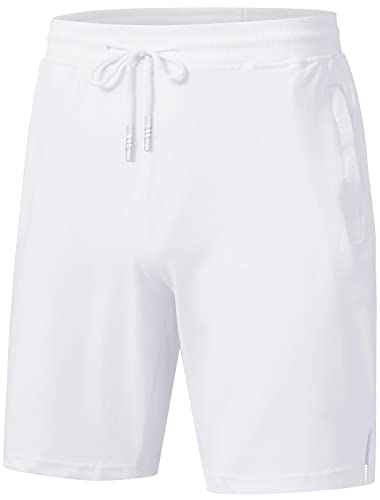 Men's Stretch Zipper Pocket White Shorts