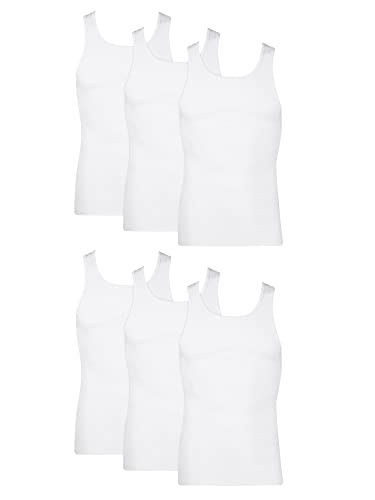 Hanes Men's Cotton Tank Undershirts Pack