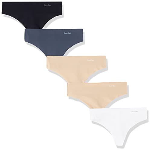 Calvin Klein Women's Invisibles Thong Panties, 5 Pack