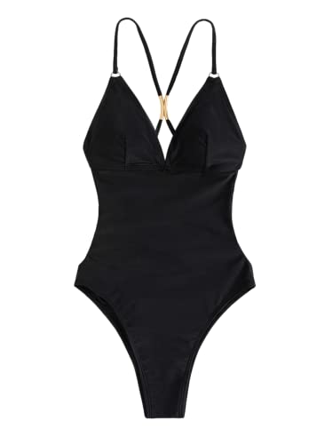 SOLY HUX Women's Sexy Criss Cross Backless Swimsuit