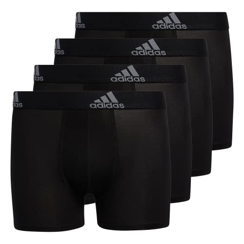 adidas Kids-Boy's Boxer Briefs (4-Pack), Black/Grey, X-Large
