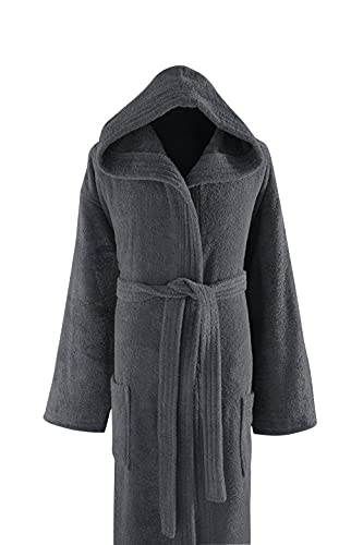 Premium Cotton Hooded Bathrobe - Luxury Plush Long Terry Cloth Robe