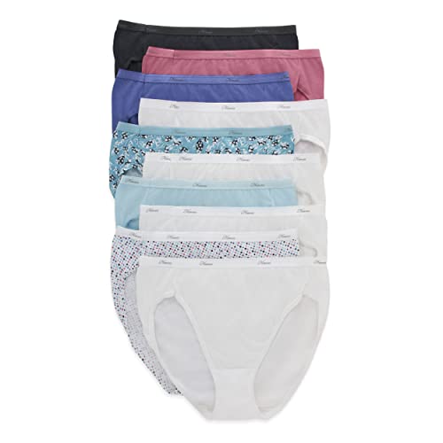 Hanes Women's Cotton Briefs Underwear, 10-Pack