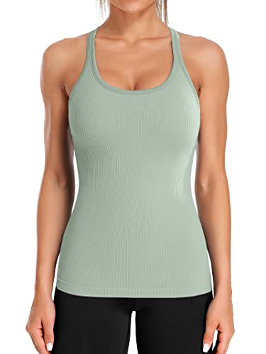 ATTRACO Women Seamless Tank Top with Built-in Bra