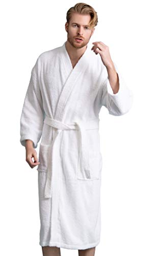 Turkish Terry Bathrobe, 100% Cotton Kimono Spa Bathrobe