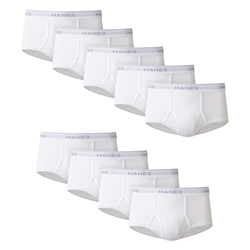 Hanes Men's Tagless White Briefs with ComfortFlex Waistband