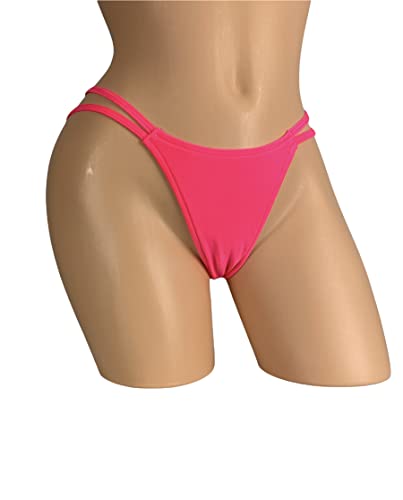 Glow in the Dark Neon Coral Double Strappy Thong