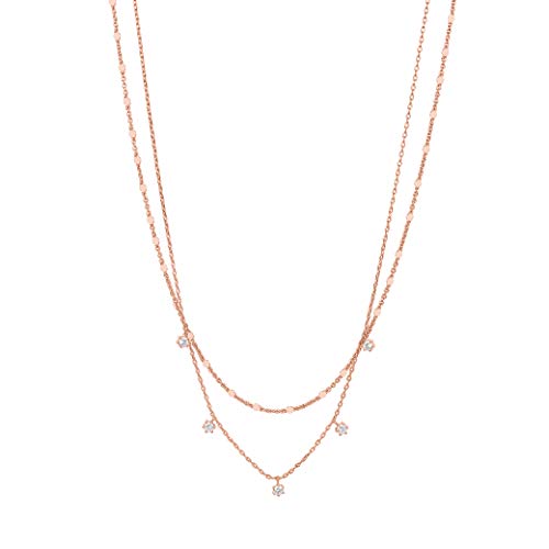 Elegant 14K Gold Plated Cubic Zirconia Chain Necklace