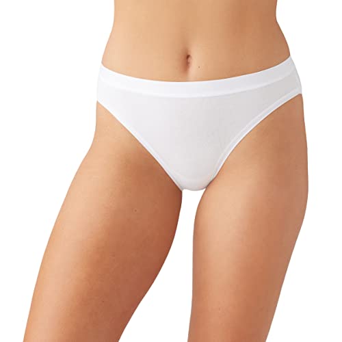 Wacoal Women's Cotton Bikini Panty, White, Medium