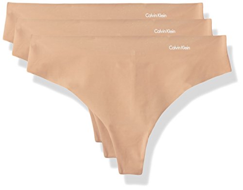 Calvin Klein Women's Invisibles Thong Panties, 3 Pack