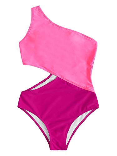 SweatyRocks Women's One Shoulder Cutout Swimsuit