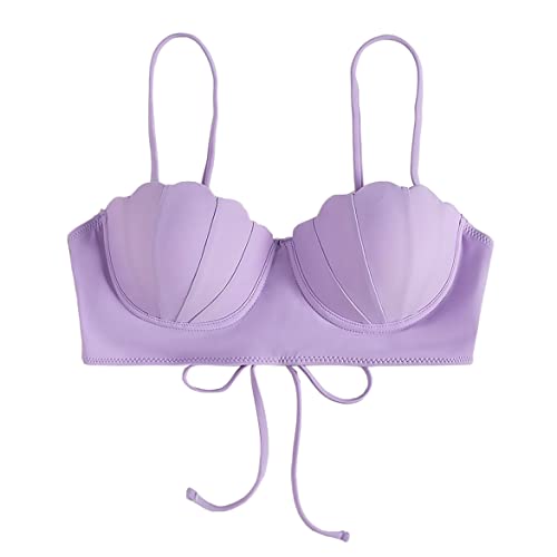 ENJYOP Mermaid Bikini Swimsuit: Light Support, Lavender