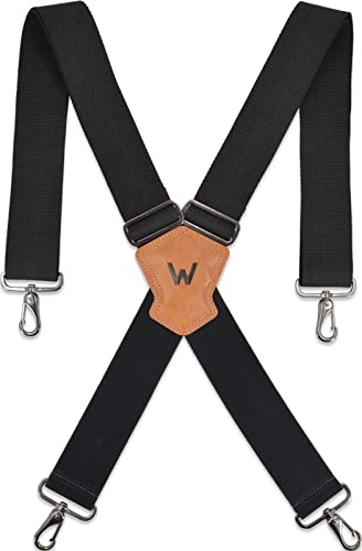 Heavy Duty Men's Suspenders with Hooks