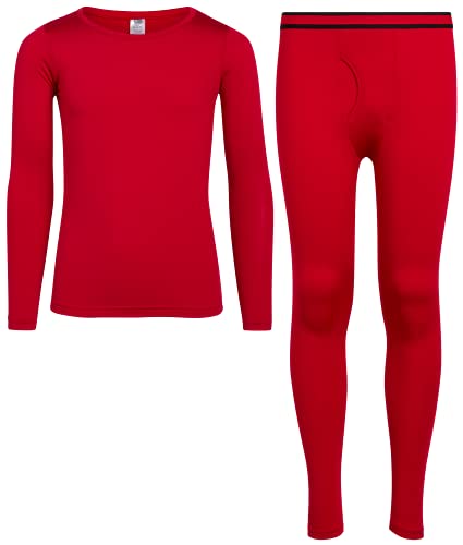 ONLY BOYS Thermal Underwear Set - 2 Piece Brushed Fleece Top and Long Johns