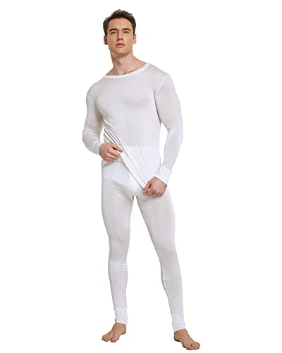 Men's Pure Silk Thermal Underwear Long Johns
