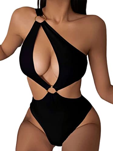 Hilinker Women's Sexy Cut Out One Piece Swimsuit