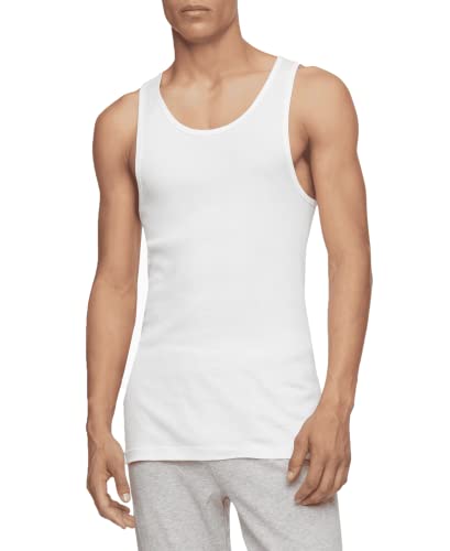 Calvin Klein Men's 100% Cotton T-Shirt 3 Pack - Tank Top