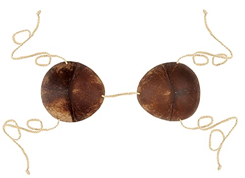 Coconut Shell Bra Bikini Top for Luau Parties and Costumes