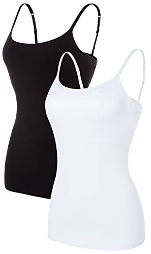 ATTRACO Women Tank Tops with Built in Bra Cotton Packs