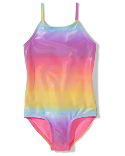 Colorful Rainbow Ombre Swimsuit for Girls XLarge