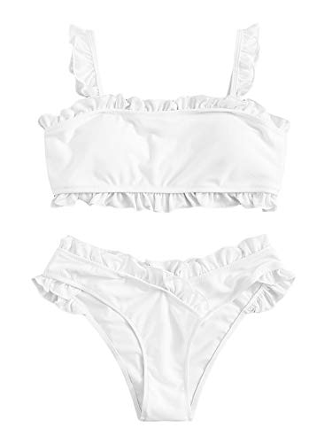 SweatyRocks Women's Ruffle Wrap Bikini Set