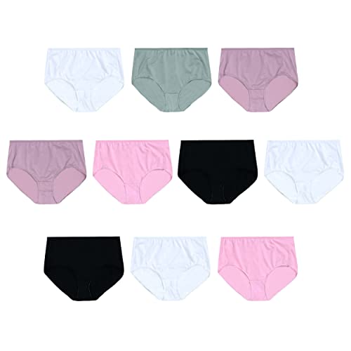 Hanes Women's Cool Comfort Brief Underwear, 10 Pack-Assorted 1