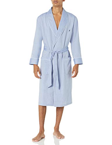 Nautica Men's Lightweight Cotton Woven-robe Bathrobe