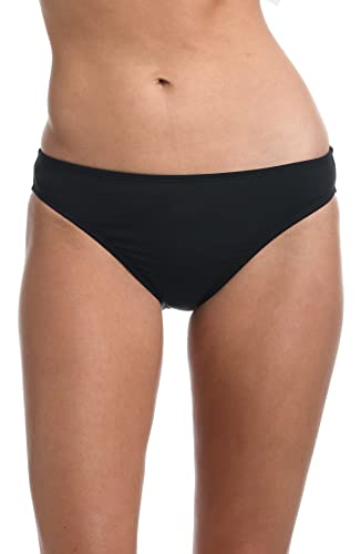 La Blanca Women's Hipster Bikini Swimsuit Bottom, Black