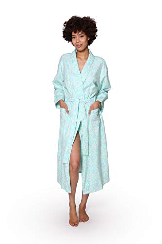 LA CERA Women's Cotton Flannel Robe