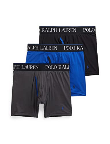POLO RALPH LAUREN Mens 3-pack 4d-flex Cool Microfiber Boxer Briefs
