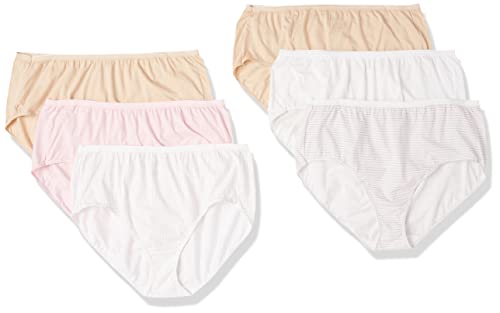 Comfortable and Flattering: Just My Size Women's Plus Size Cotton Assorted Brief, 6-Pack, 10