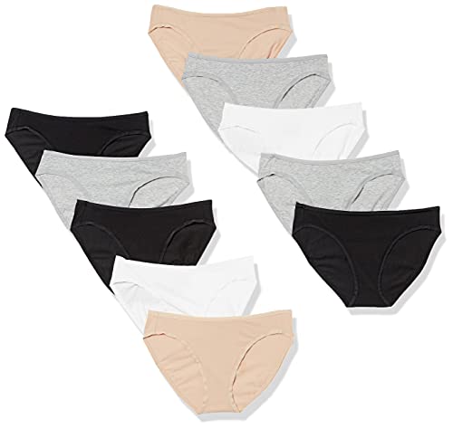 Amazon Essentials Women's Cotton Bikini Brief Underwear (Pack of 10)