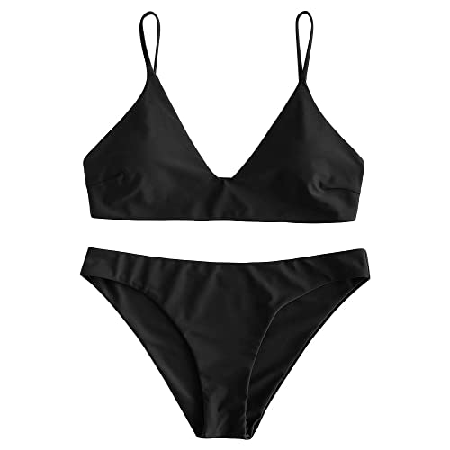 ZAFUL Women's Bralette Bikini Set Two Piece Swimsuit