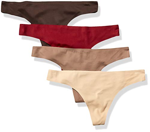 Amazon Essentials Women's Seamless Stretch Thong Underwear, Pack of 4