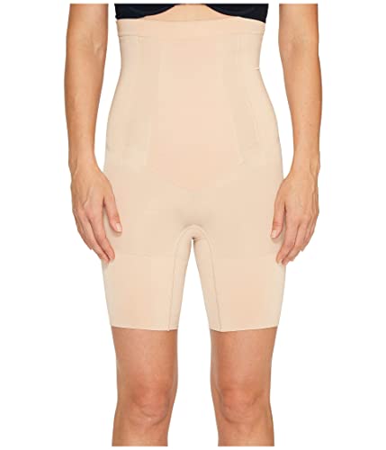 SPANX High-Waisted Mid-Thigh Shapewear Short in Soft Nude