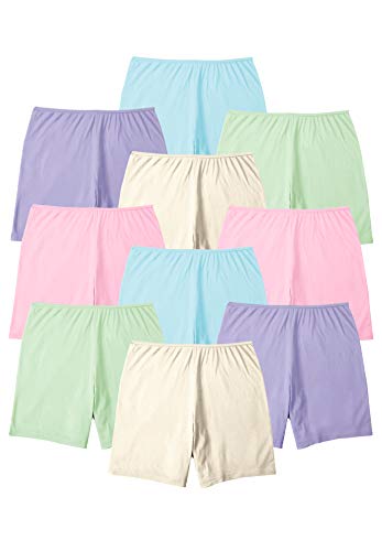 Comfort Choice Plus Size Cotton Boxer 10-Pack Underwear