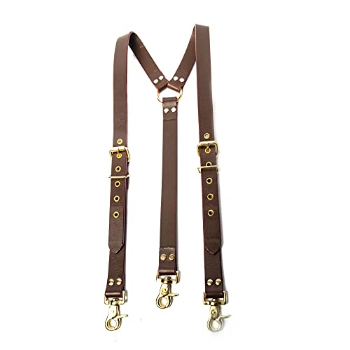 Hulara Leather Suspenders for Men and Women