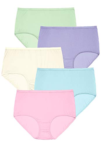 Comfort Choice Plus Size Nylon Brief 5-Pack Underwear