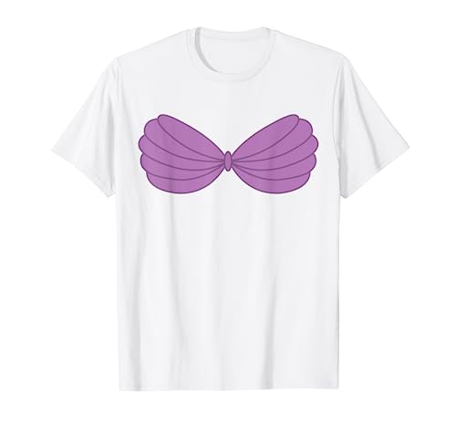 Mermaid Purple Seashell Bra Cartoon T-Shirt