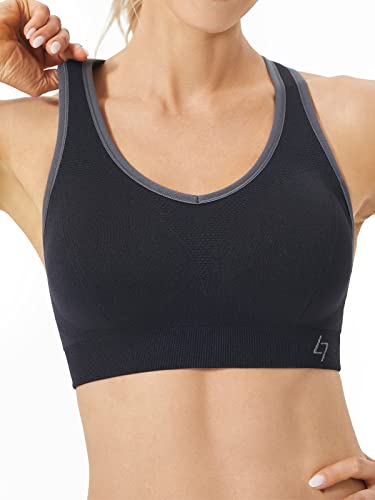 Fittin Womens Padded Sports Bras - Wire Free with Removable Pads