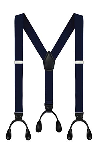 Moulen Men's Y-Back Button End Elastic Suspenders