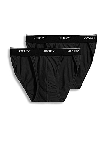 Jockey Men's Elance String Bikini - 2 Pack, Black, XL