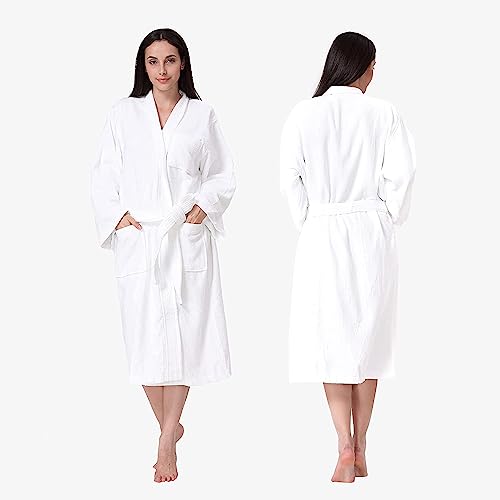 Acanva Plush Cotton Spa Kimono Bathrobe