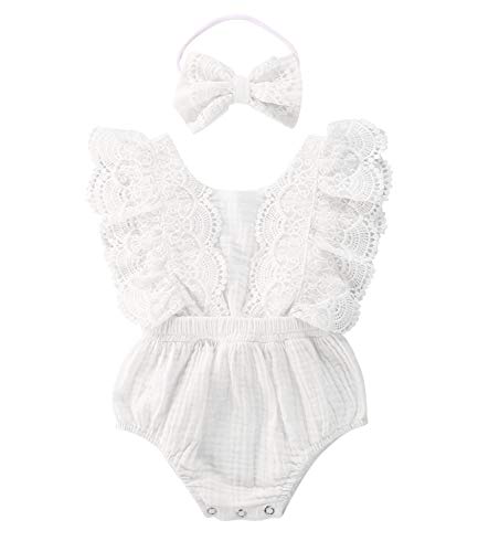 Adorable Infant Baby Girl Lace Rompers