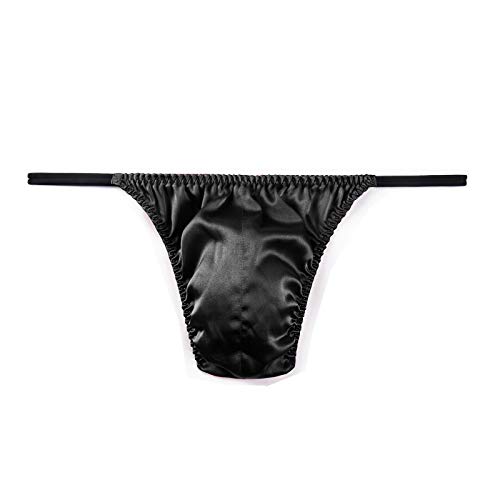 SilRiver Men's Silk Thong Pouch Underwear