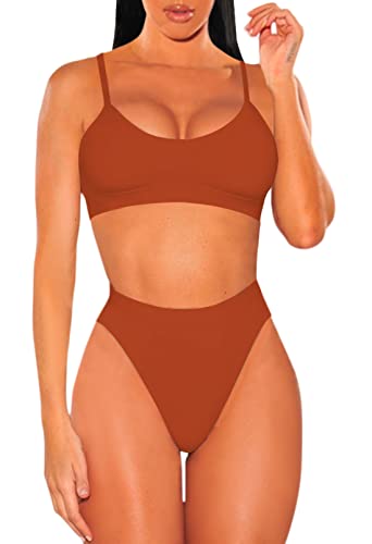 High Waisted Bikini Set with Cheeky Swimsuit