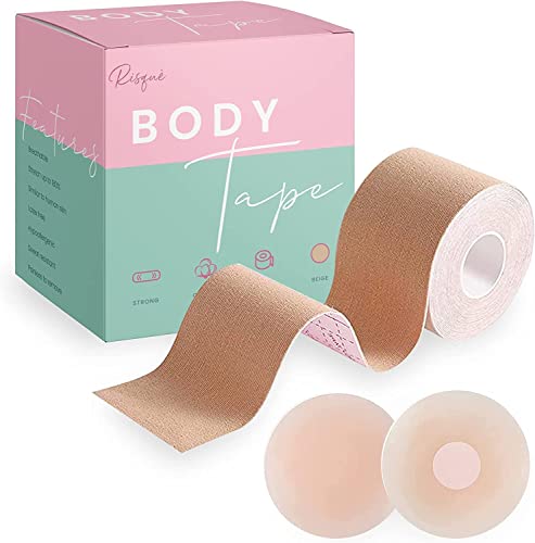 Boob Tape for Breast Lift | Nipple Covers Included | Waterproof and Sweat-Proof