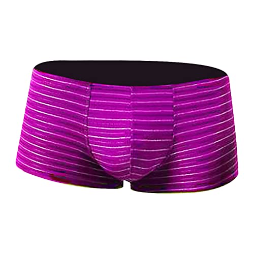 Stretchy Purple Fashion Trunks for Men