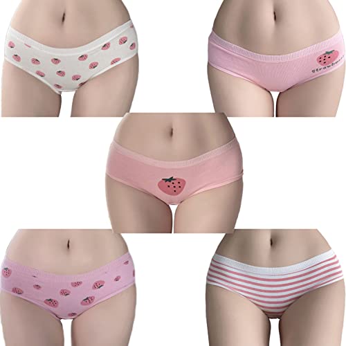 SINMIUANIME Women's Panties - Cute Anime Print Underwear 5-Pack