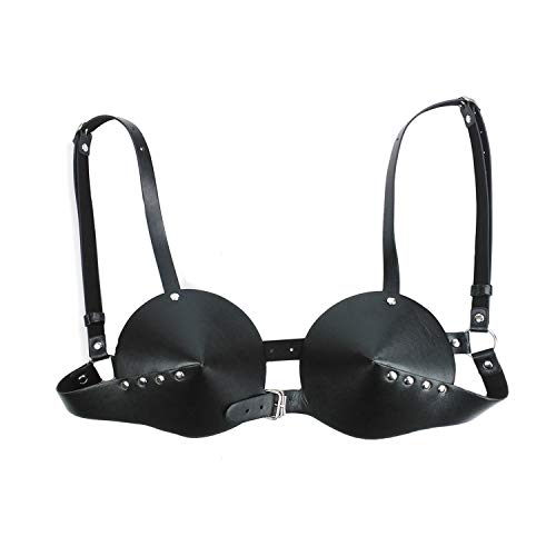 Leather Bullet Cup Bra Body Harness